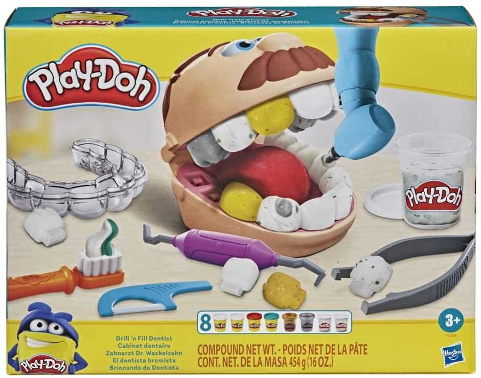 Play-Doh набор для лепки. Плей-До Мистер Зубастик с золотыми зубами