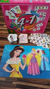 Gry i puzzle 4w1 dziewczyny