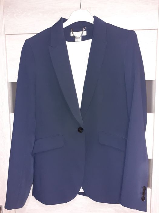 Marynarka żakiet H&M granatowy 36 jak nowy