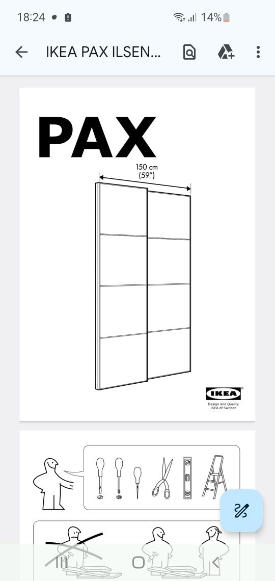 Szafa Ikea PAX drzwi