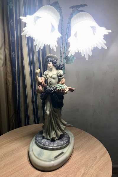 Вінтажна колекційна лампа, Італія, Джузеппе Армані, ручний розпис