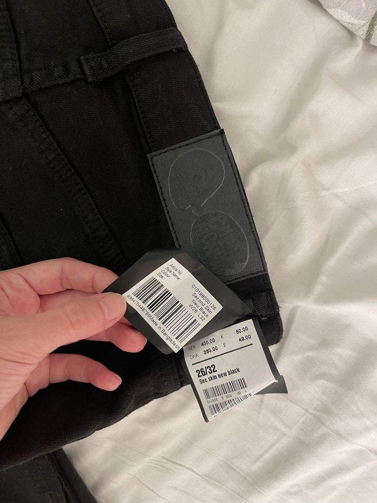 Nowe czarne spodnie rurki skinny cheap monday w26 l32 sec skin