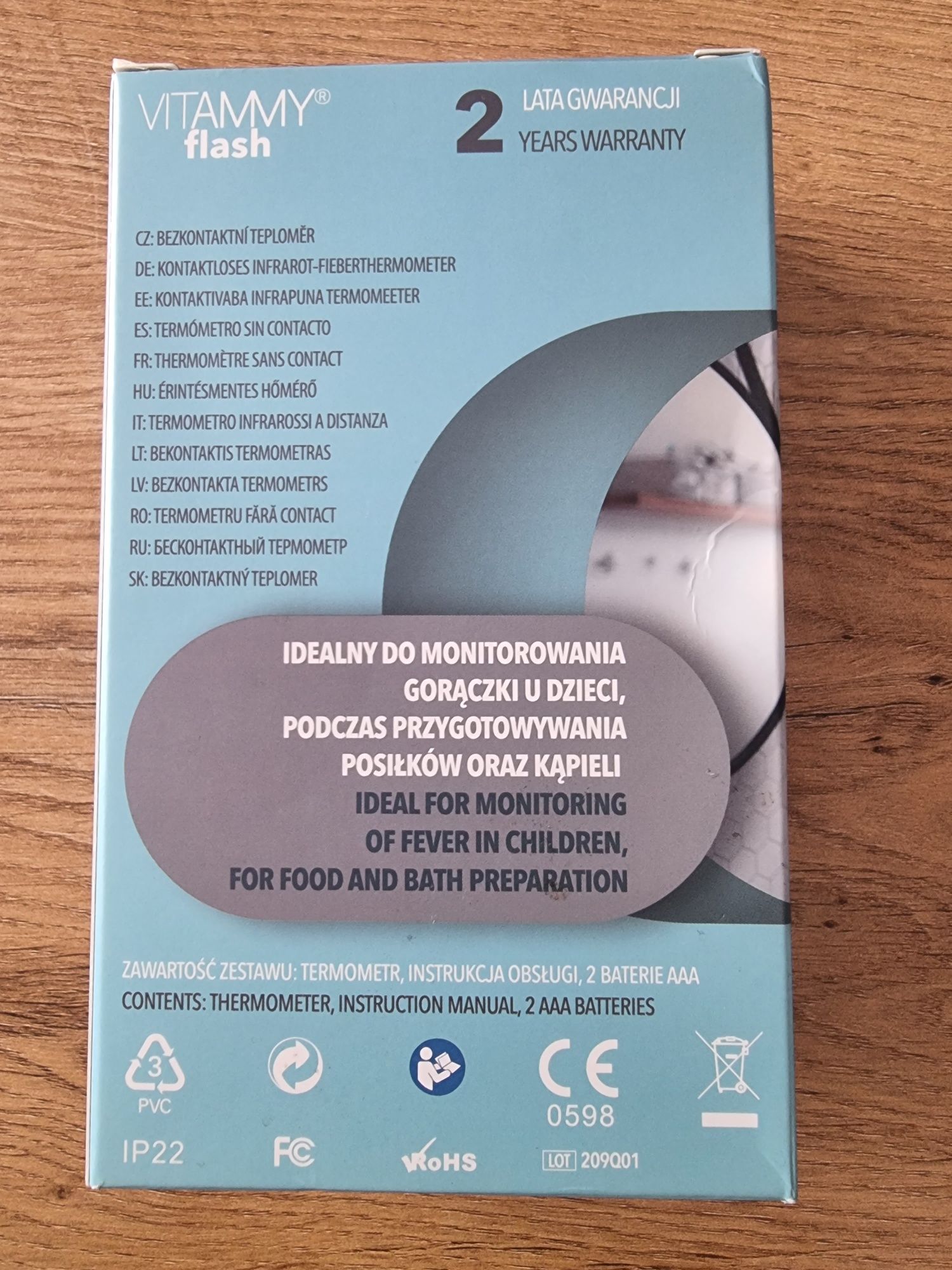 Termometr bezkontaktowy Vitammy Flash HTD8816C