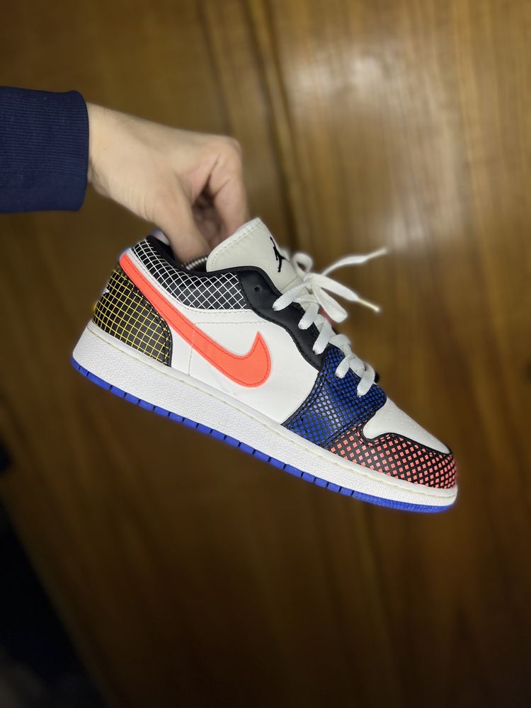 Кроссовки из натуральной кожи Nike air Jordan 1 low низкие оригинал 38