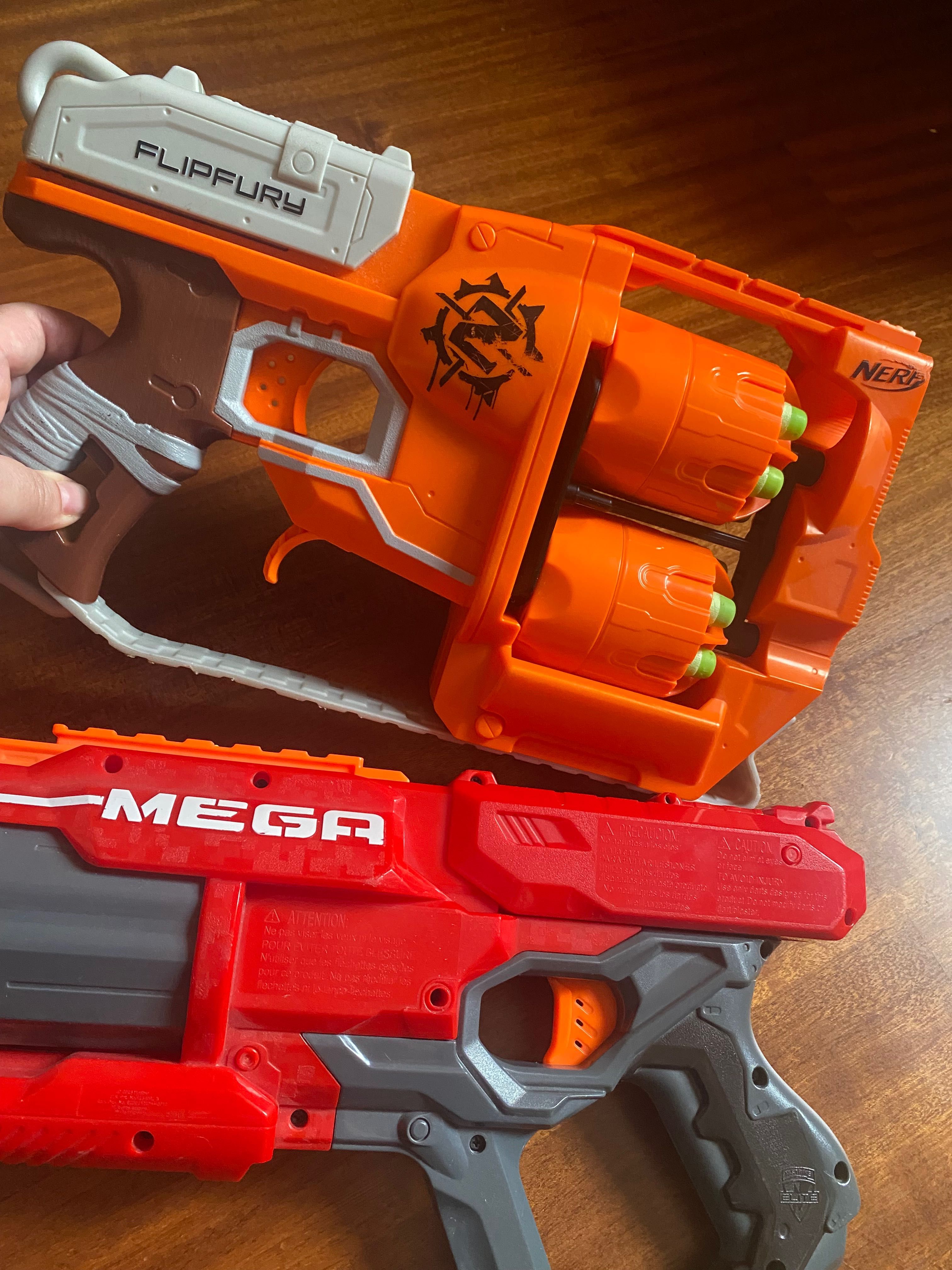 Nerf Zombie Strike FlipFury  Бластер Нерф Мега  Nerf N-Strike MEGA