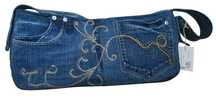 Torebka na ramię, codzienna mała, pojemna, jeans, nowa.