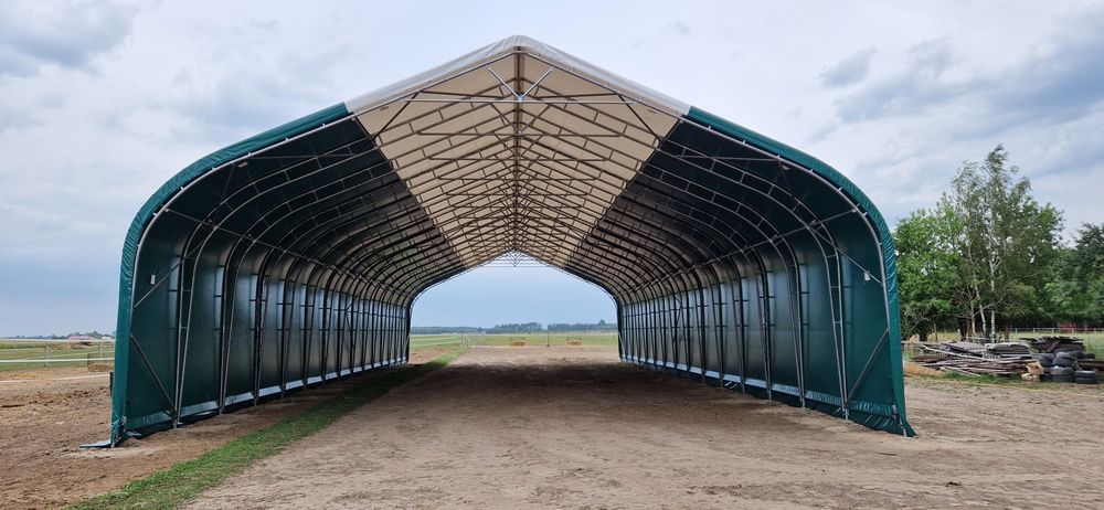 Hala łukowa 12x20x6,3 bele namiotowa wiata magazyn hangar