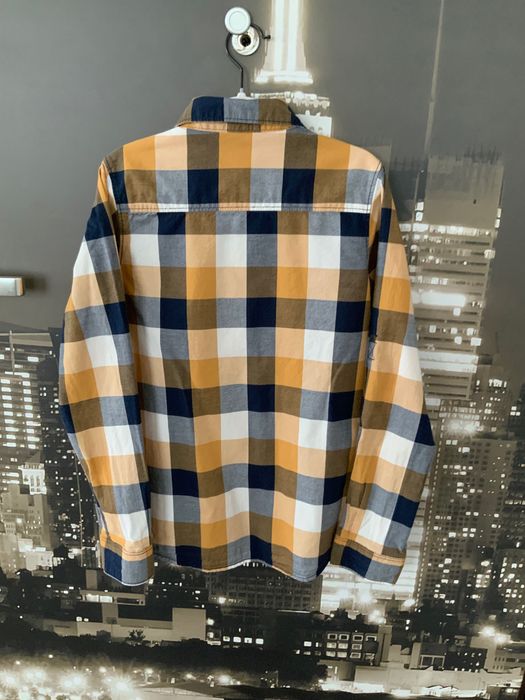 Koszula w kratkę chłopięca OKAIDI 12 lat 152 cm bawełna