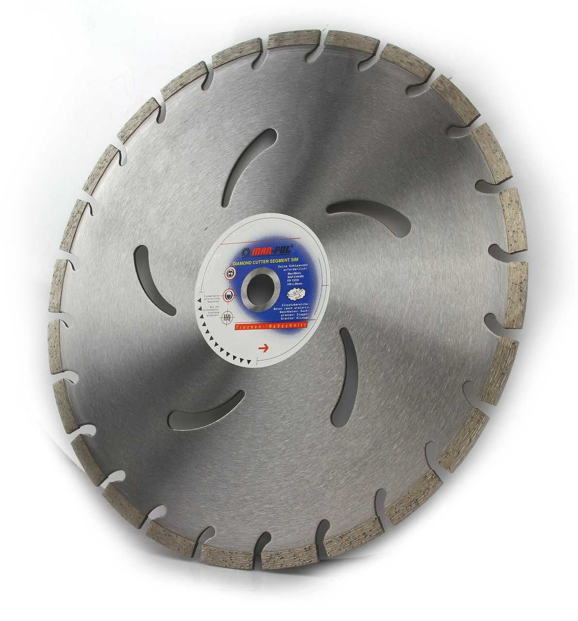 TARCZA DIAMENTOWA 350x20x10mm SEGMENT Do betonu cegły kostki brukowej