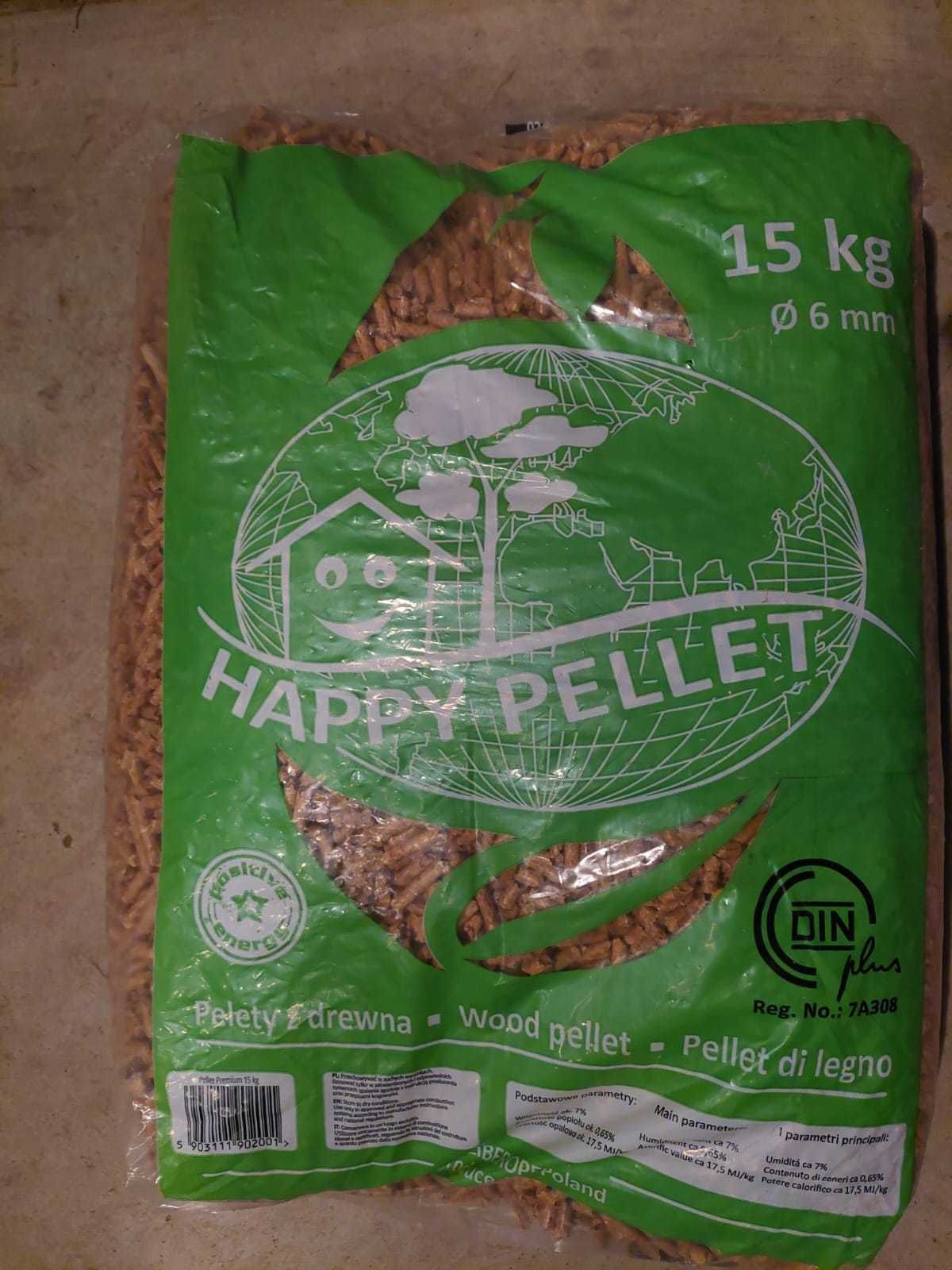 Pelet drzewny Happy Pellet 6 mm 15 kg