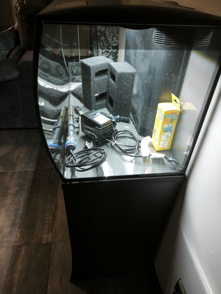 Aquário fluval flex 123 + móvel + termostato