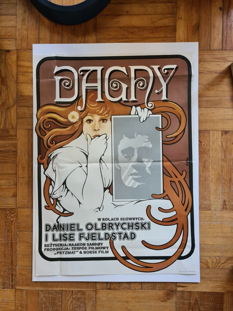 Oryginalny plakat filmowy "Dagny" 1977r Jakub Erol PRL retro vintage