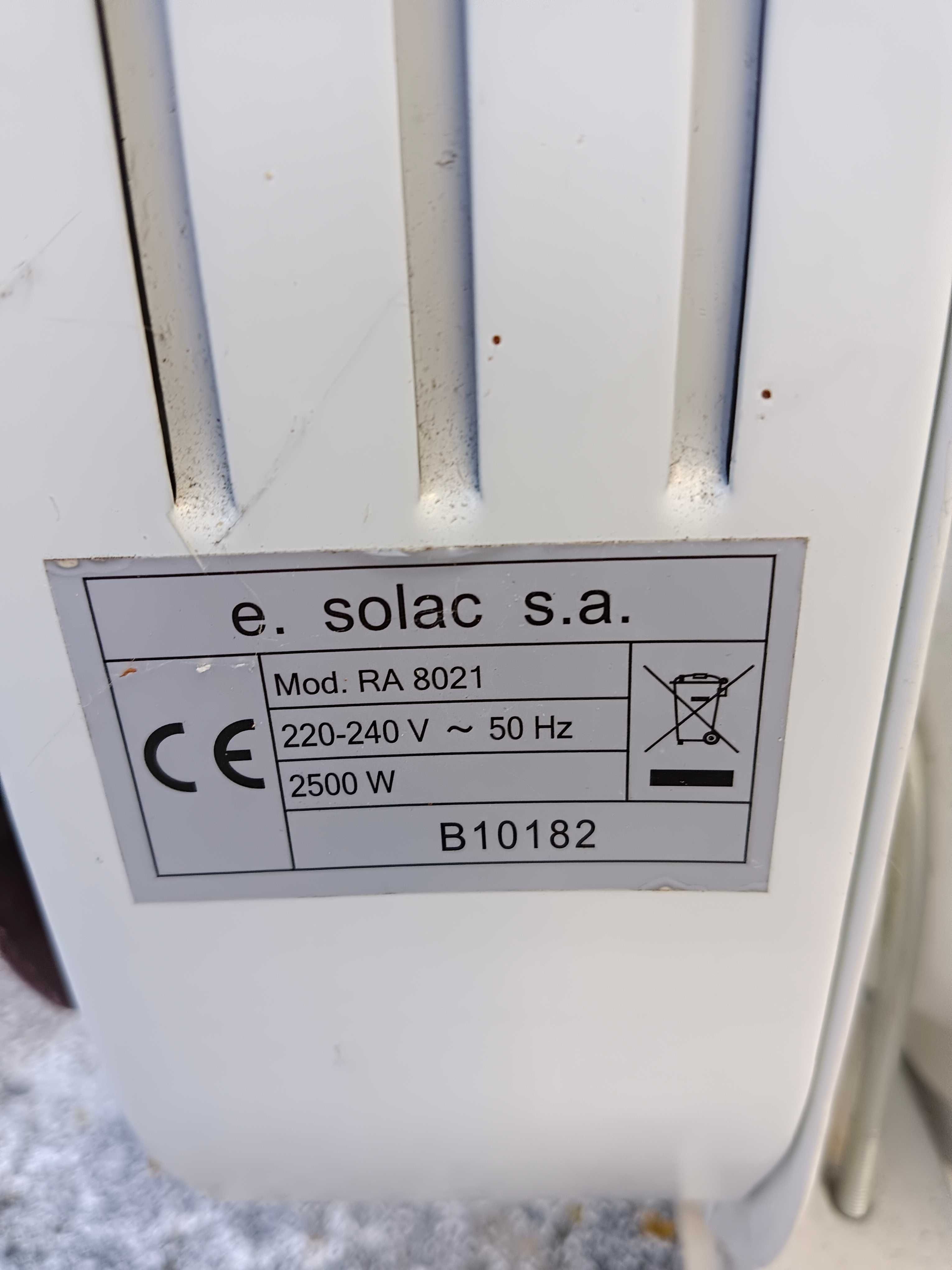 Aquecedor a óleo Solac 2500 w