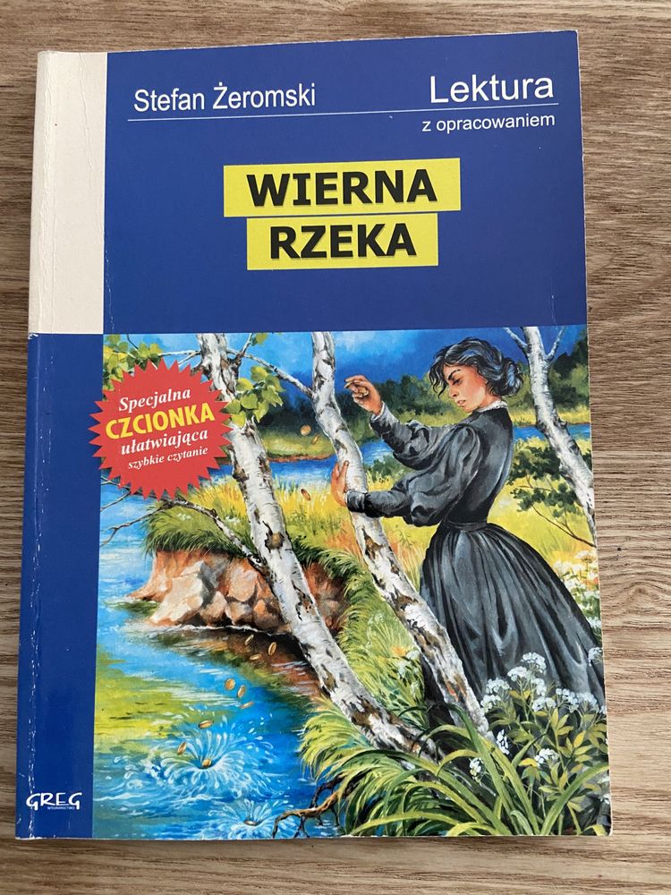 Książka lektura szkolna z opracowaniem Wierna Rzeka