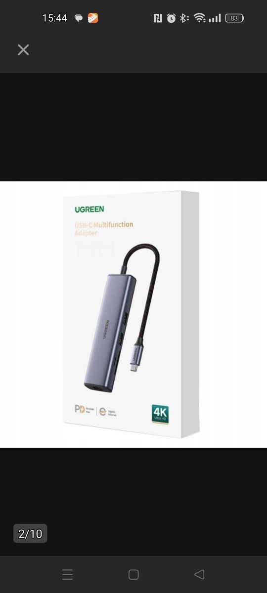 Adapter Hub UGREEN, USB_C do 2x USB 3.0, HDMI