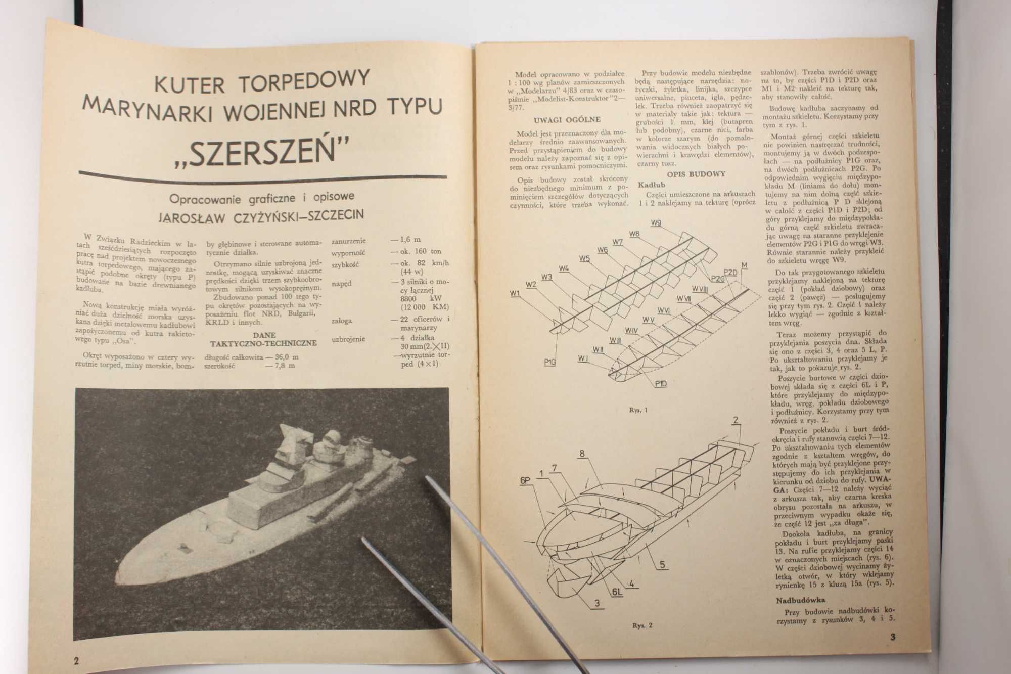 Mały Modelarz 2 luty 1985: kuter torpedowy NRD typu "Szerszeń" [2]