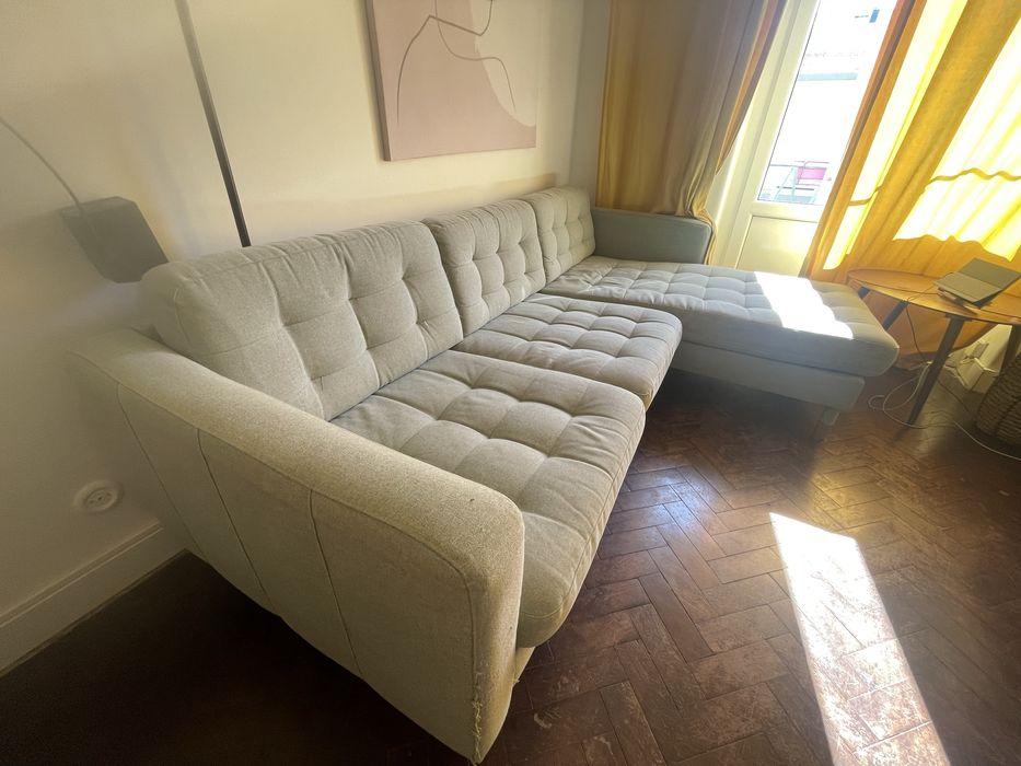 Sofá IKEA Landskrona Verde com Chaise Longue