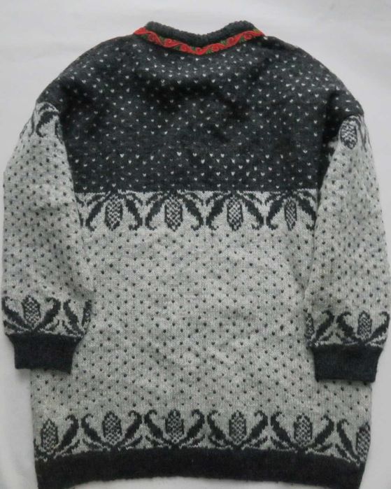 Sweter wełniany norweski góralskie wzory XL/XXL