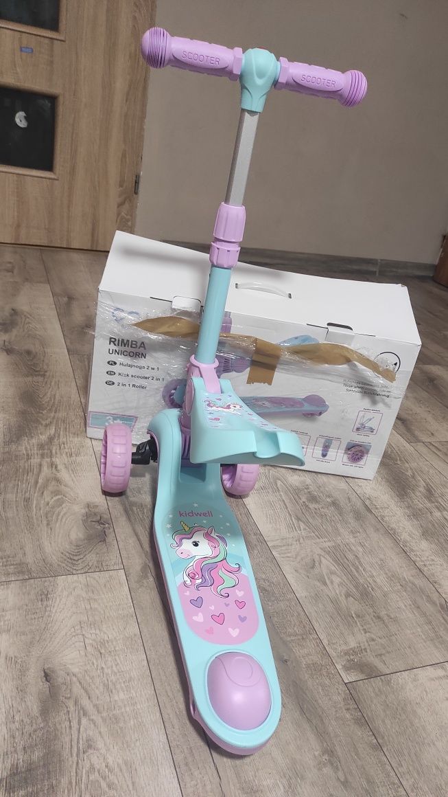 Hulajnoga balansowa 2w1 Kidwell Rimba jeździk LED