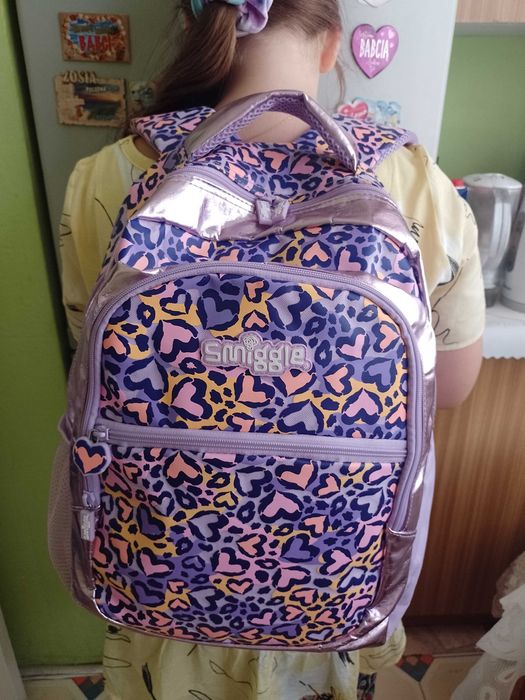 Ekskluzywny, duży, metaliczny plecak z Londynu, Top Vintage