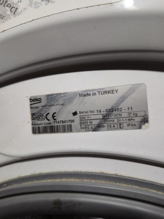 Programator pralki beko