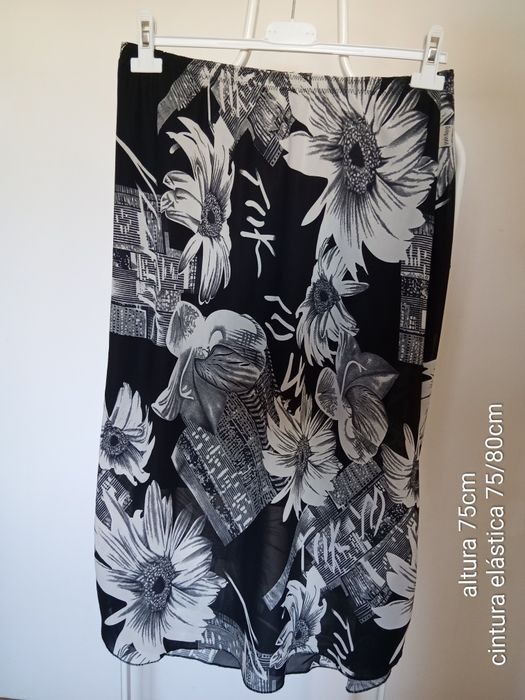 Saia estampada, senhora tamanho L