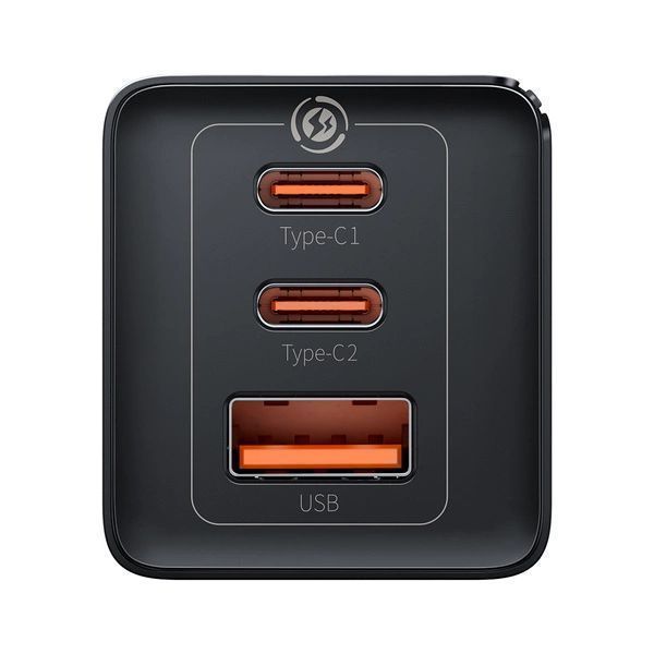 Szybka ładowarka 2xUSB C USB 65W Baseus GaN5 Pro + kabel USB C 100W