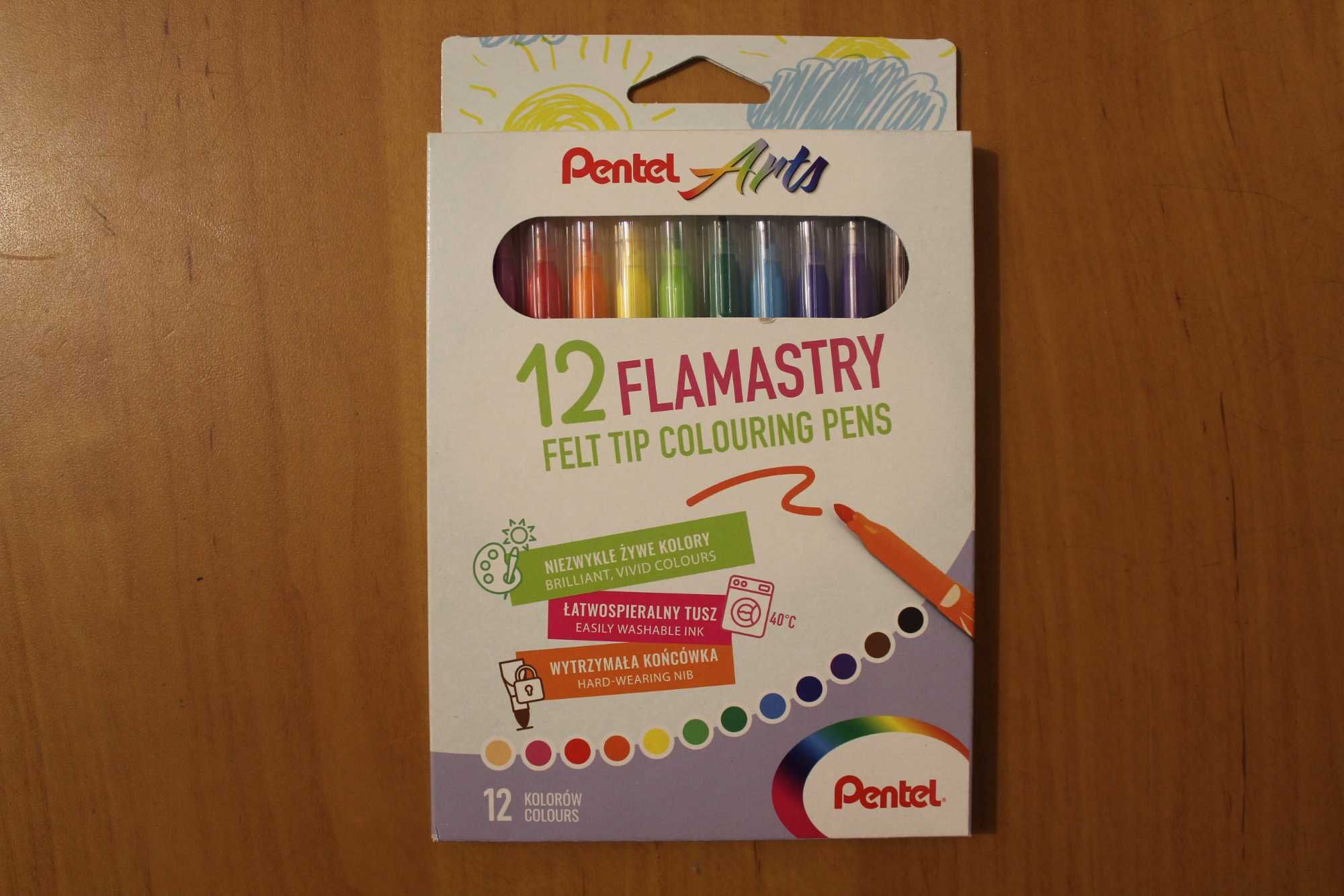 Flamastry 12 kolorów Pentel