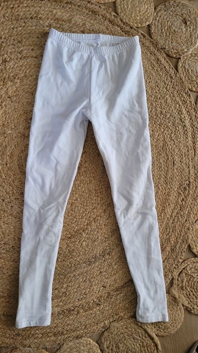 Getry leginsy legginsy białe ciepłe ocieplane 140