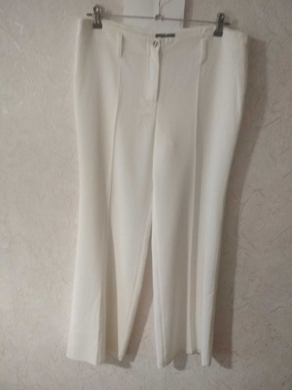 Женские летние белые штаны, лен и шелк, 52 размер брюк