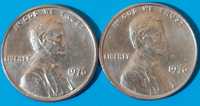 2 Moedas de One Cent de 1976 dos USA Abraham Lincoln