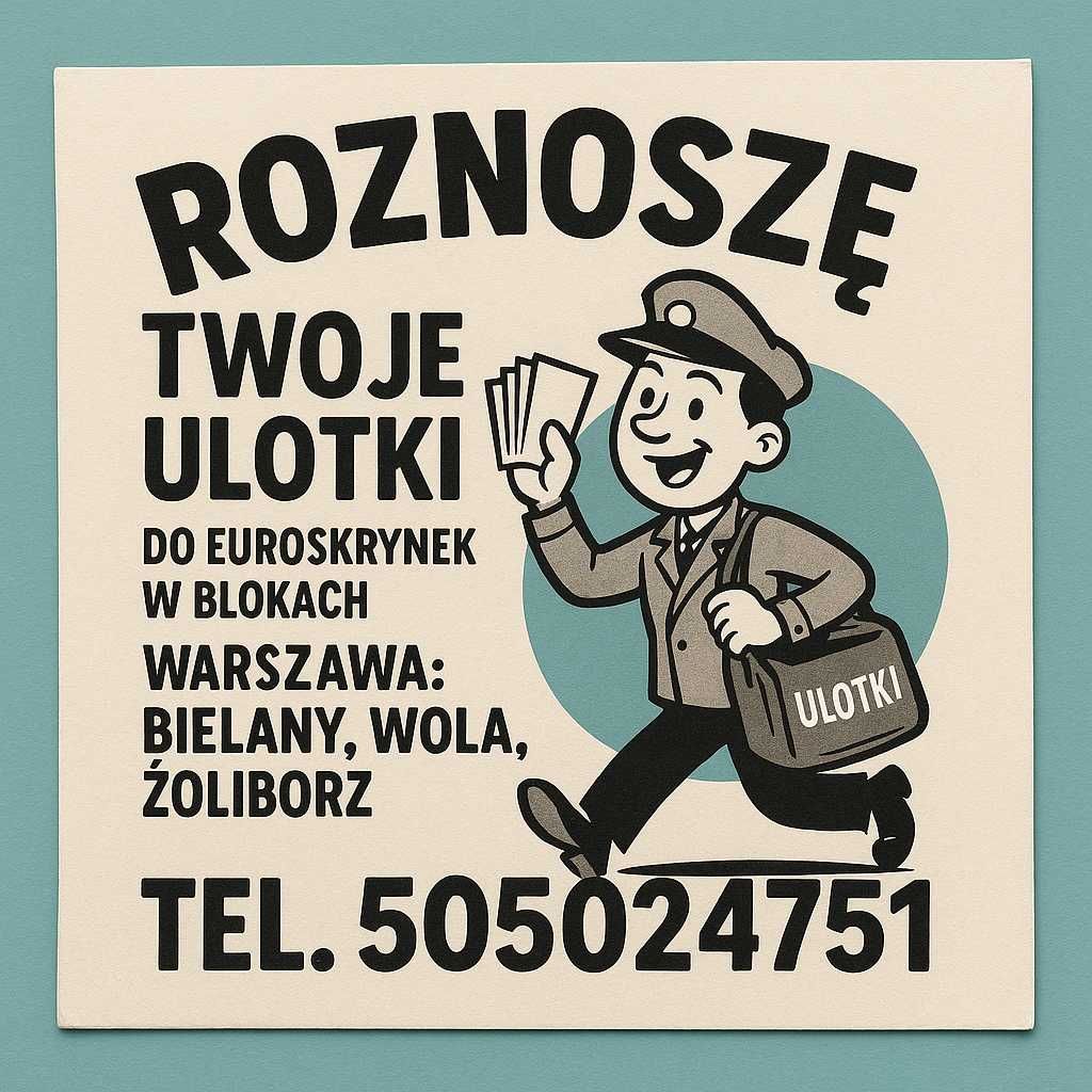 Rozniosę Twoje ulotki reklamowe do skrzynek pocztowych