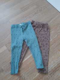 ZARA Spodnie legi legginsy x2 r.98