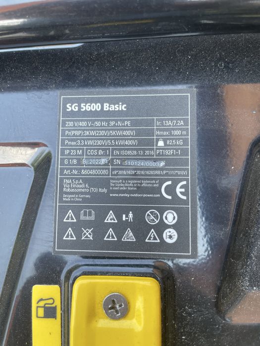 Генератор Stenley 5,5kBт.  состояние нового