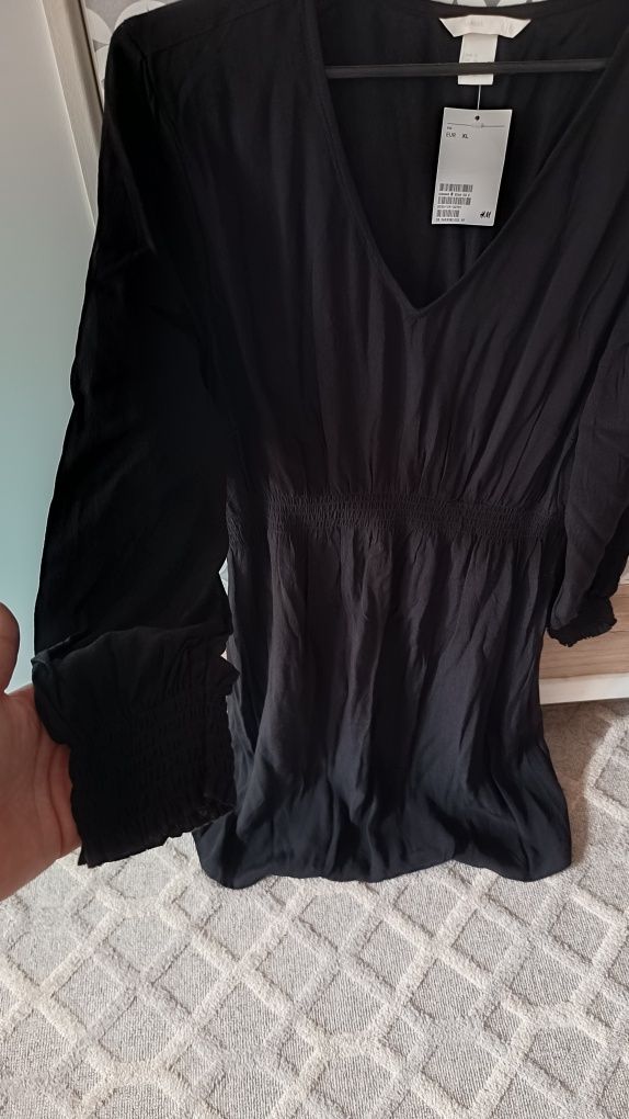 Czarna sukienka h&m xl  nowa z metka