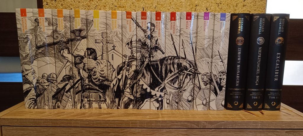 Bernard Cornwell, Wojny wikingów 1-13, Trylogia Arturiańska 1-3,zestaw