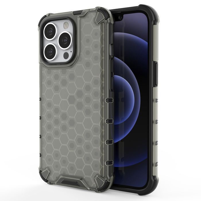 Honeycomb Etui Pancerny Pokrowiec Z Żelową Ramką Iphone 13 Pro Czarny