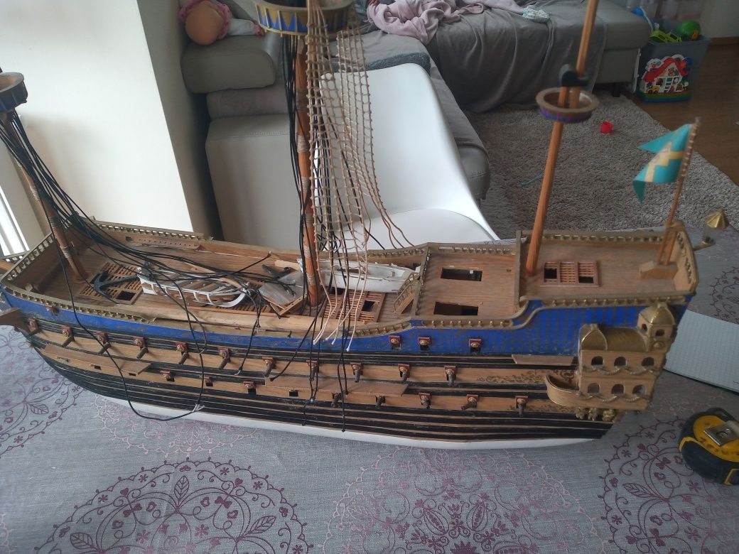 Model statku drewniany duży