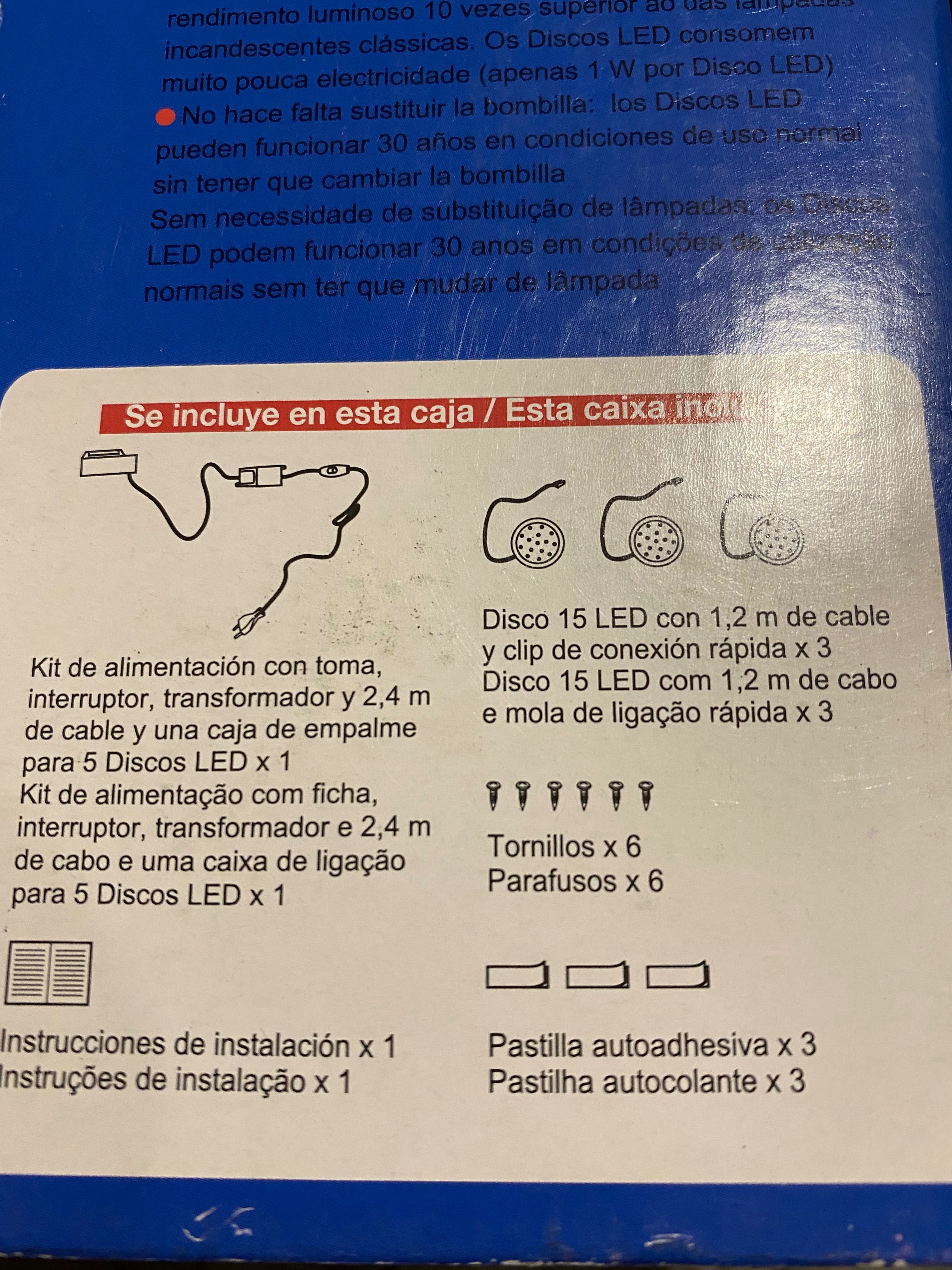 Kit 3 discos LED