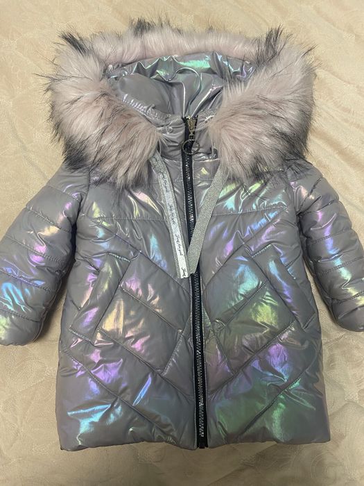 Куртка пуховик зимова 92 дівчинка