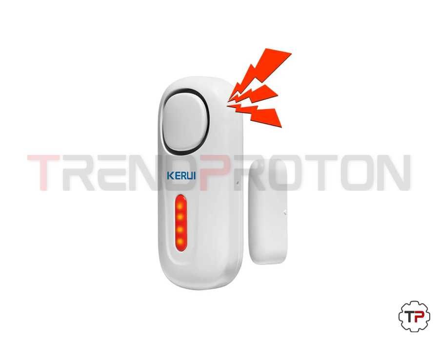 Alarme de Porta KERUI c/ Luz Indicadora e Comando 120dB