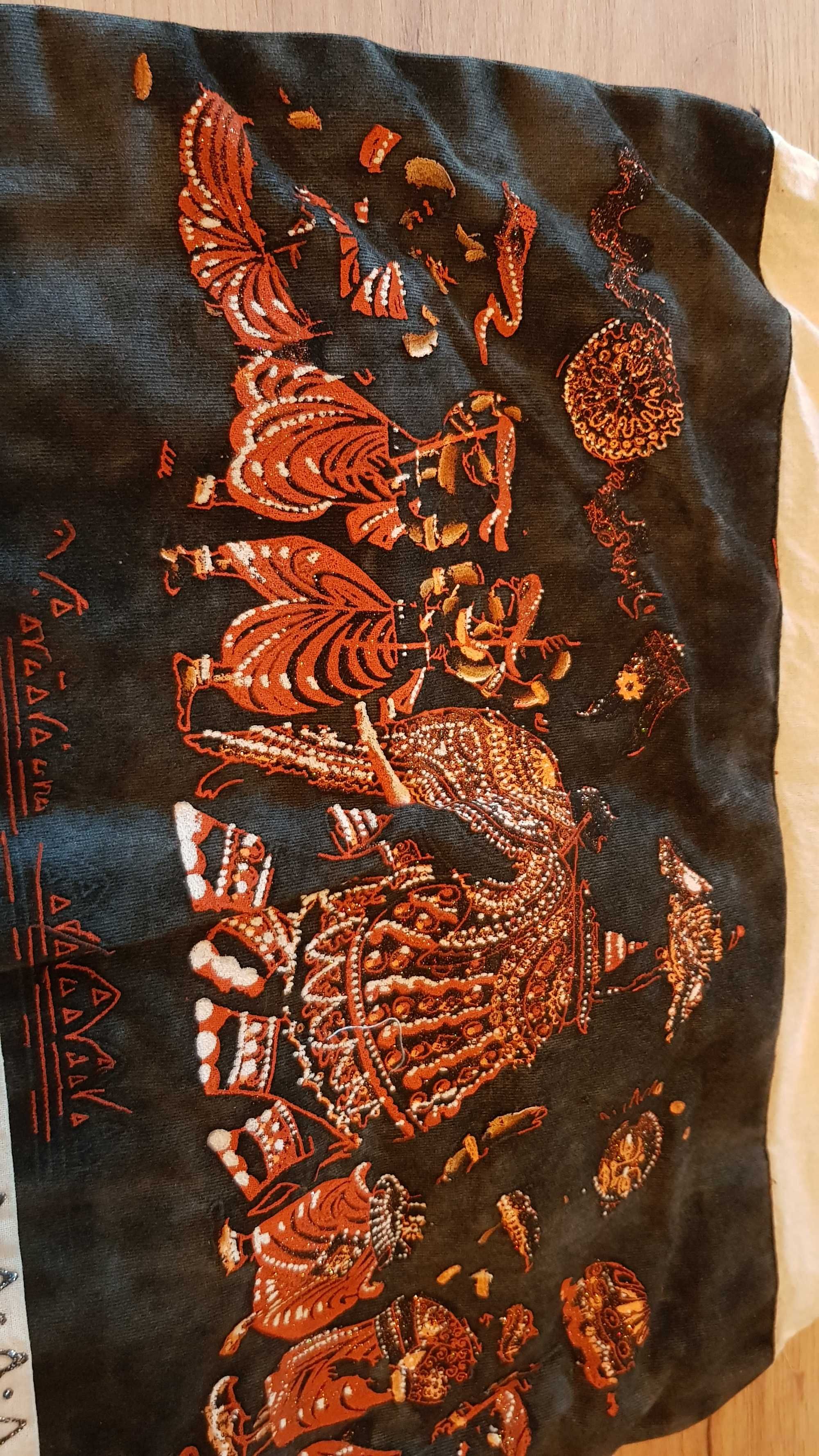 Wiszący organizer ścienny do łazienki szafy Sri Lanka batik kieszenie