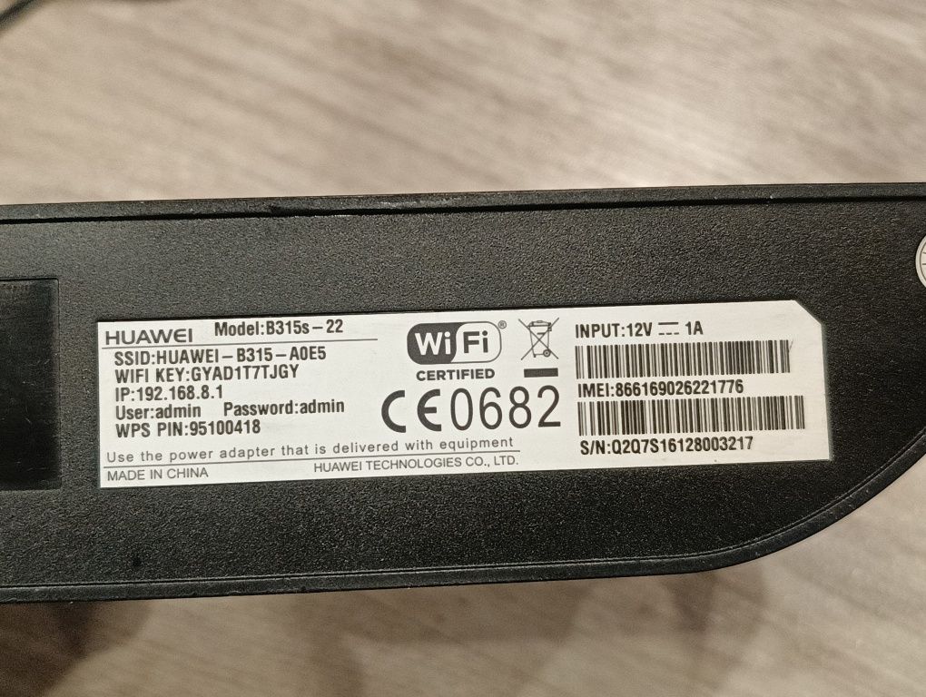 Router  marki Huawei, model: B315s-22.