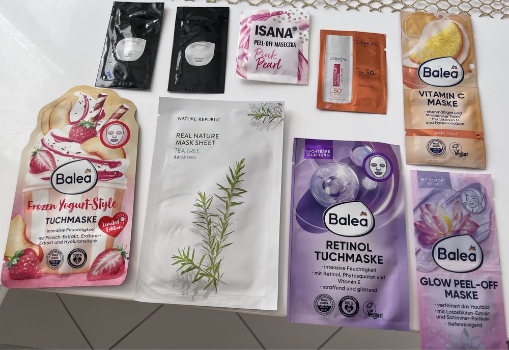 Maseczki do twarzy 9 sztuk zestaw