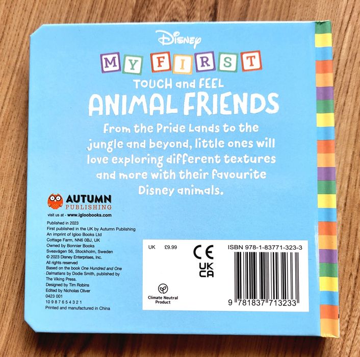 Disney Animal Friends książeczka sensoryczna po angielsku