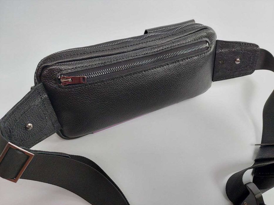 Сумка бананка из натуральной кожи