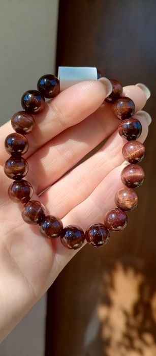 Браслет з натурального каміння. Оберіг. Тигрове око