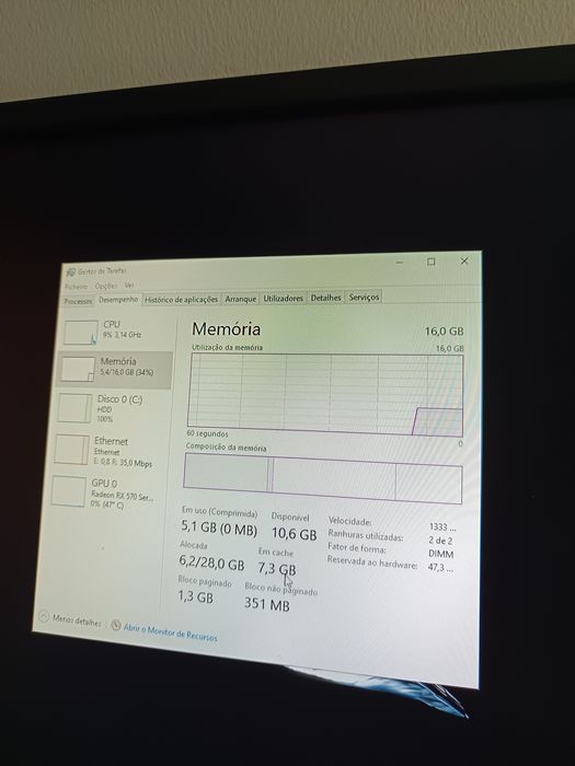 Pc torre com monitor 60hz