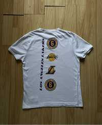 Білосніжна баскетбольна футболка NBA lakers lebron james