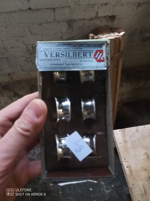 Pierścienie obręcze do serwetek posrebrzane 6 sztuk komplet stare